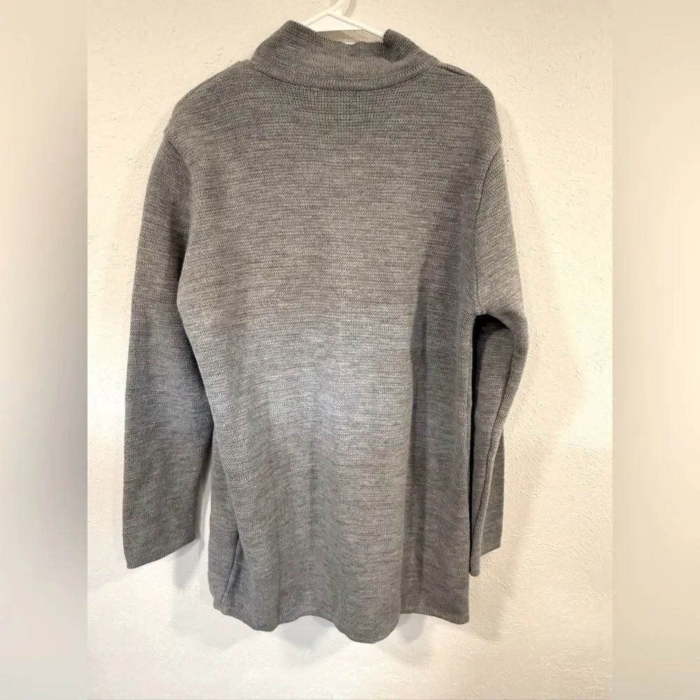 Ron Tomson RNT23 Men’s Grey Shawl Knit Cardigan, Size Large